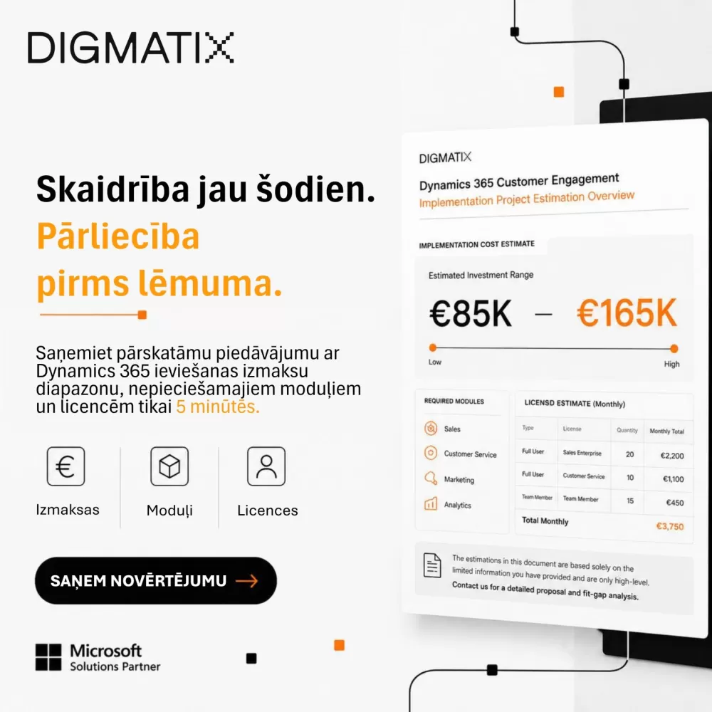 Lielākā daļa CRM projektu sākas ar jautājumu "cik tas aptuveni maksās?". Un godīga atbilde parasti ir "atkarīgs no..". Tas nevienam nepa